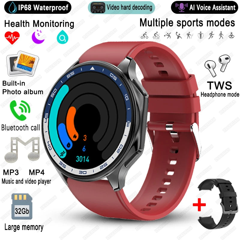 2025 New For OPPO Watch X High-End Business Watch Men 32G Memory Video Playback Smart Watch Sports Fitness Waterproof Bracelet