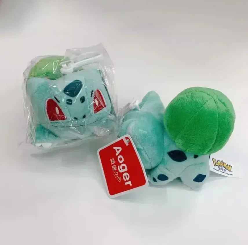 21PCs/set Pokemon Snorlaxs Charmanders Eevees Plush Doll Pendant Stuffed BulbasaurSquirtle Pendant Plush Keychain
