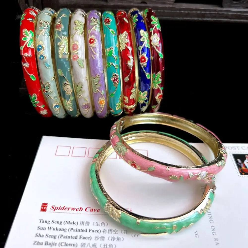 Chinese Women's Hand Bracelet Enamel