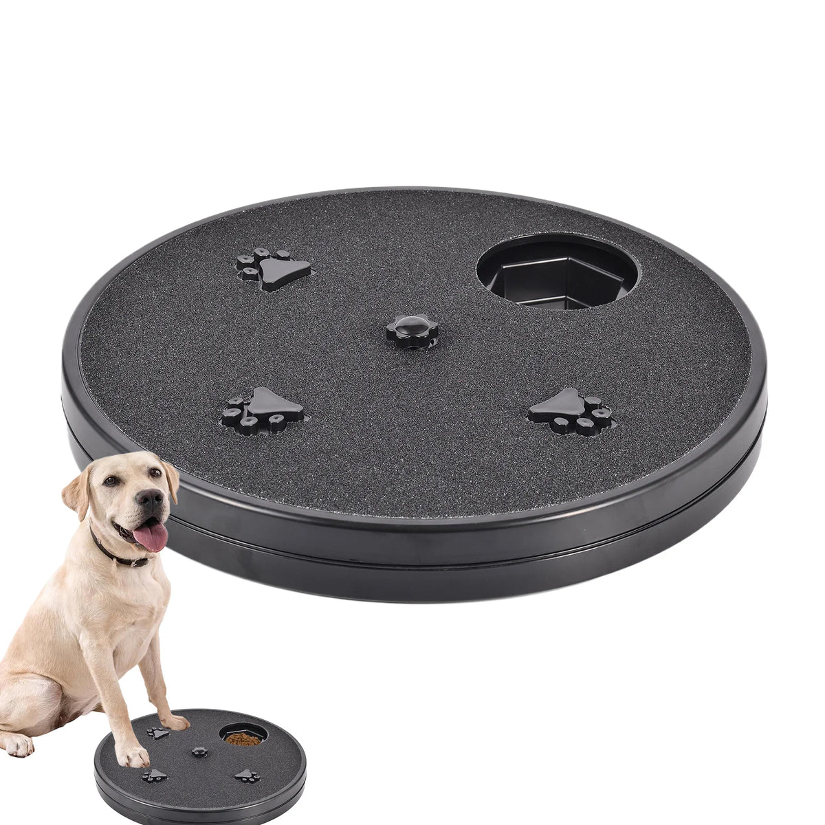 Dog Nail Scratch Board – Wooden Sandpaper Scratcher with Built-In Treat Box for Nail Trimming