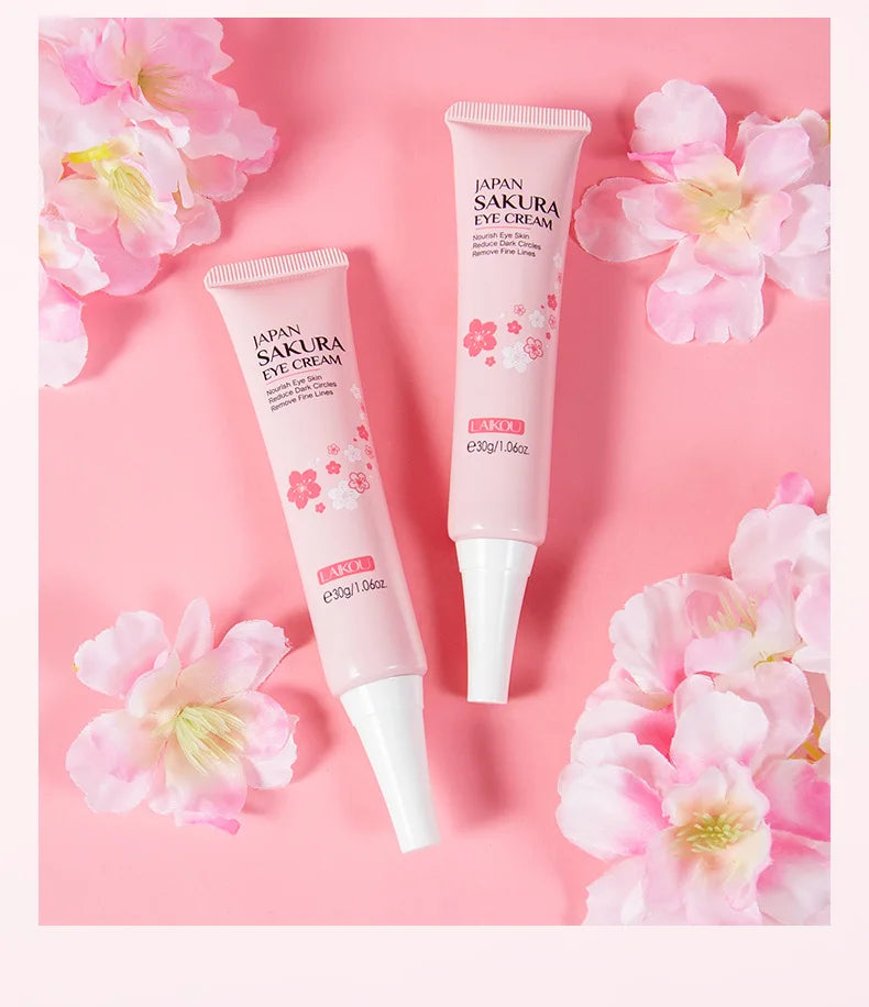 LAIKOU Sakura Eye Cream Anti Dark Circles Remove eye Bags Moisturizing Anti-aging Beauty Health Eyes Skin Care Cosmetics