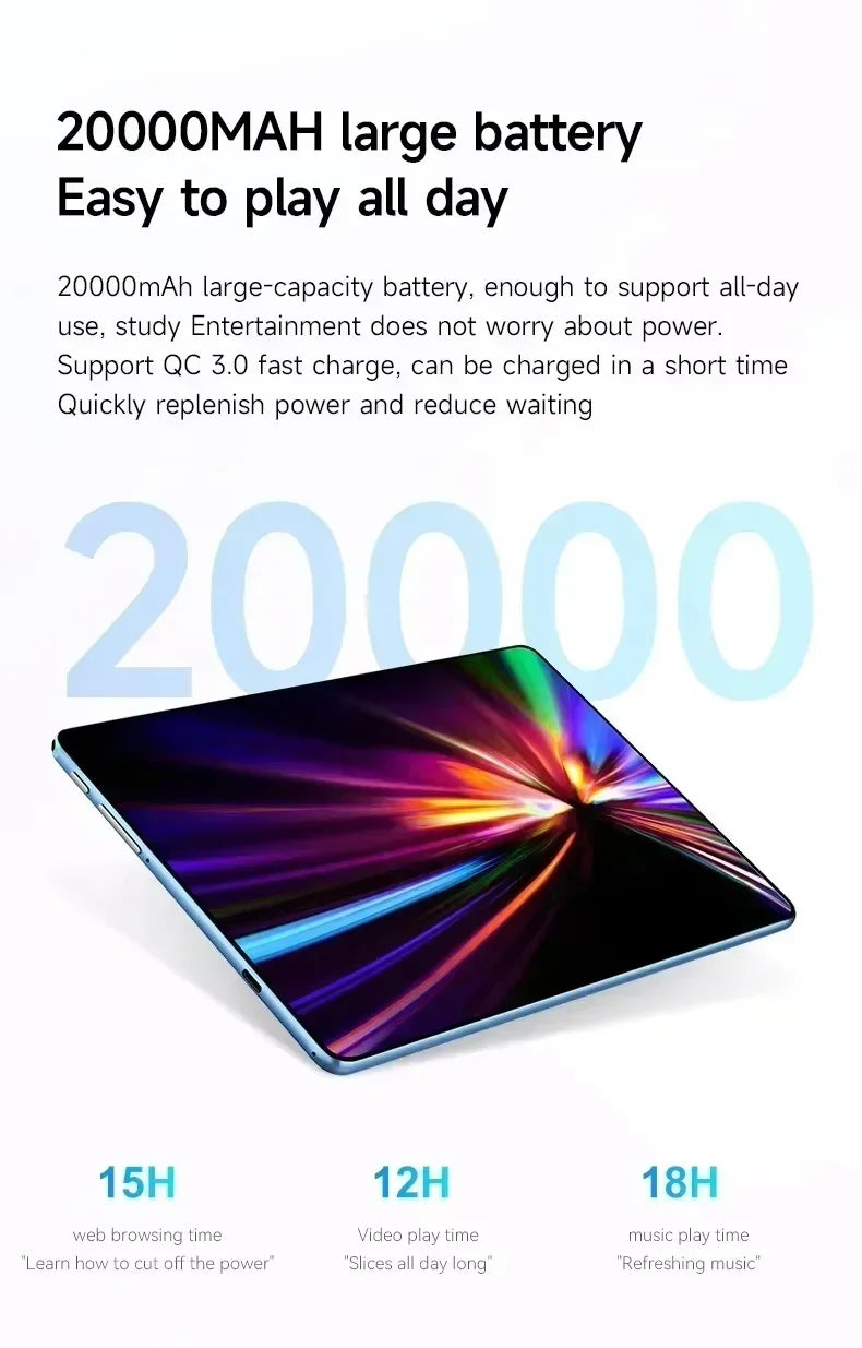 2025 Global Edition Original Pad Air Pro Tablet 20000MAH 11inch Snapdragon 870 Android 13 22GB/2TB Dual SIM GPS 5K 4GWIFI Tablet