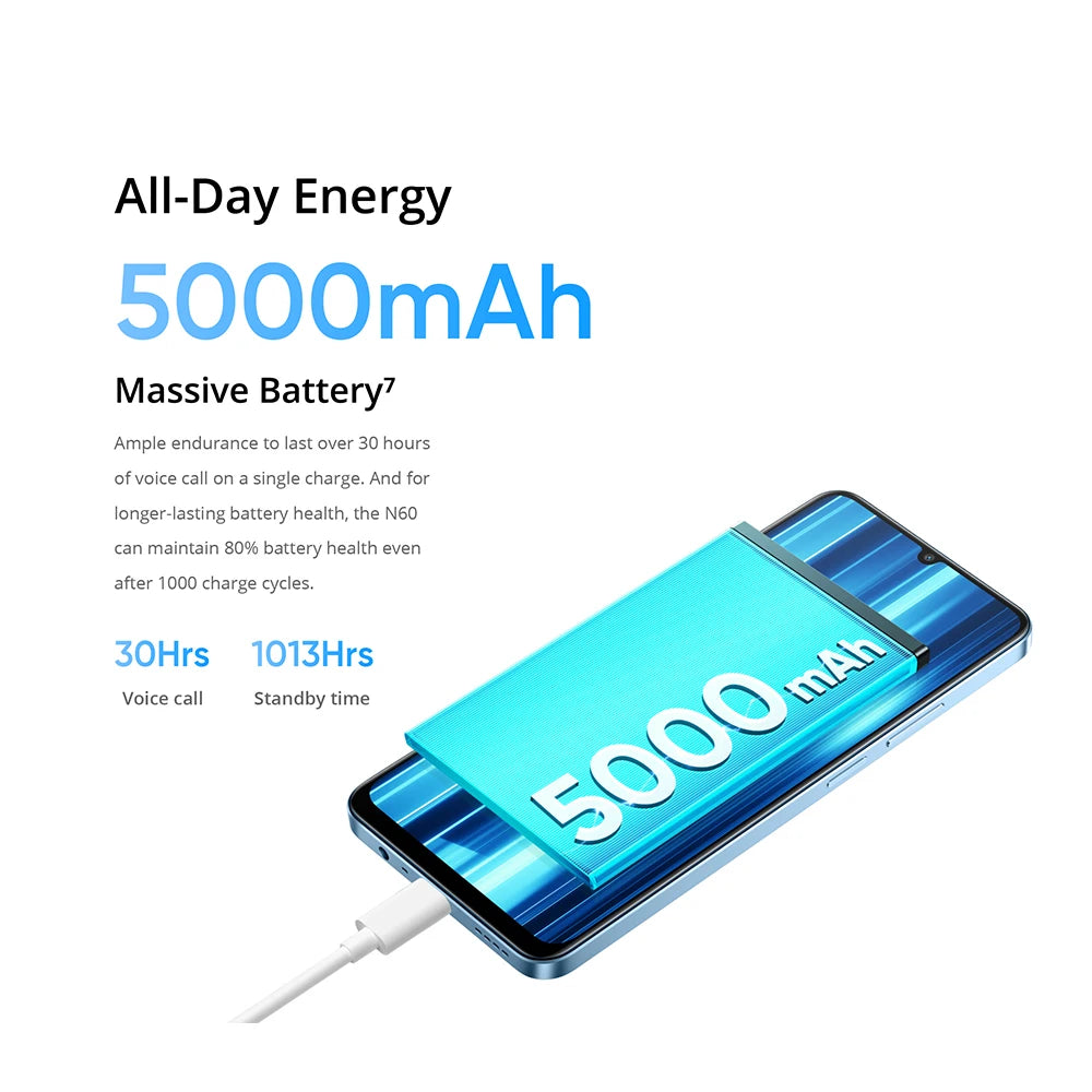 realme Note 60 4+256GB 6.74'' 90Hz Display Phone 32MP Clear Camera 5000mAh IP64 Waterproof Drop Resistant All-round Protection