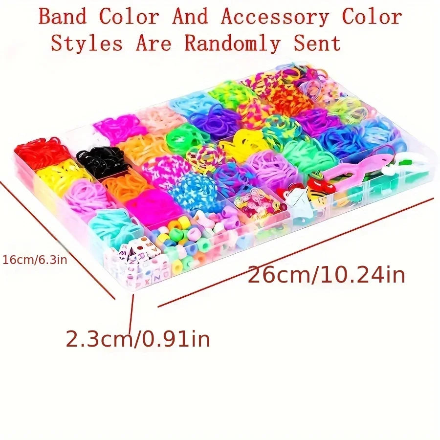 DIY Bracelet Making Kit - 40-Grid Colorful Rubber Bands & Perfect for Jewelry Crafting - Ideal Halloween & Christmas Gift