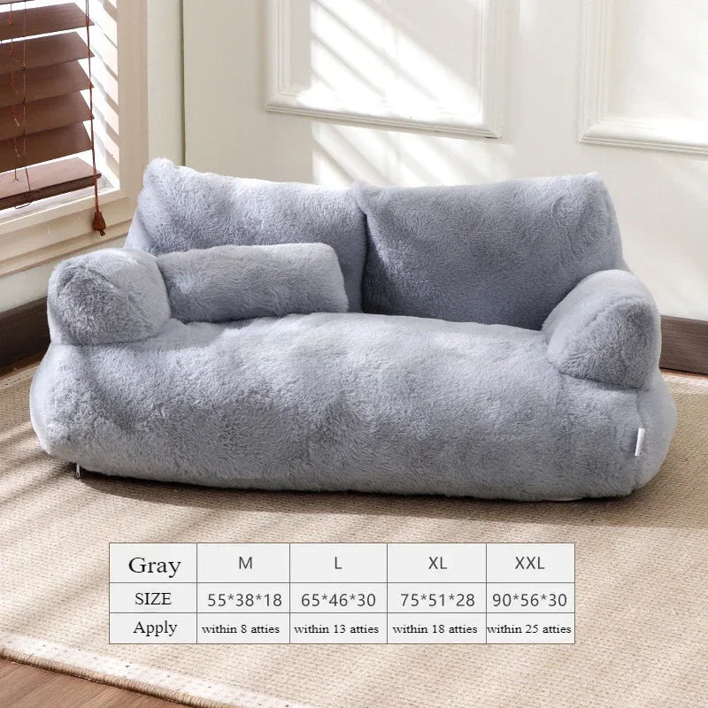 Plush Soft Cat Bed Sofa Dog Winter Warm Large Pet Cats Sofas Suitable For Small Medium Dogs Comfortable Sleep Pets Beds Supplies