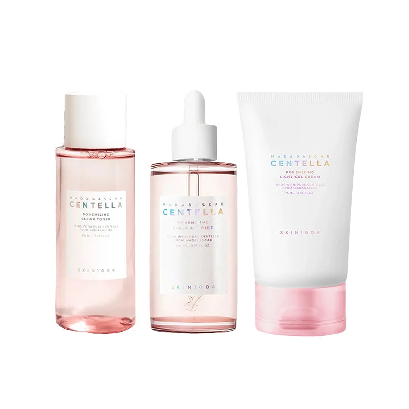 Korean Centella Pink Salt Fresh Ampoule Toner Facial Serum cleanser and Moisturiser Cream Skincare Original Products Full Set