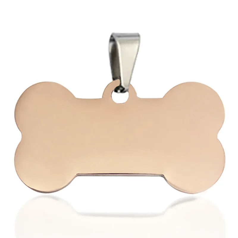 Personalized Dog Tag Necklace Custom Stainless Steel Name Engraved Identity Tag For Dog Collar Anti Loss Pet Nameplate Pendant