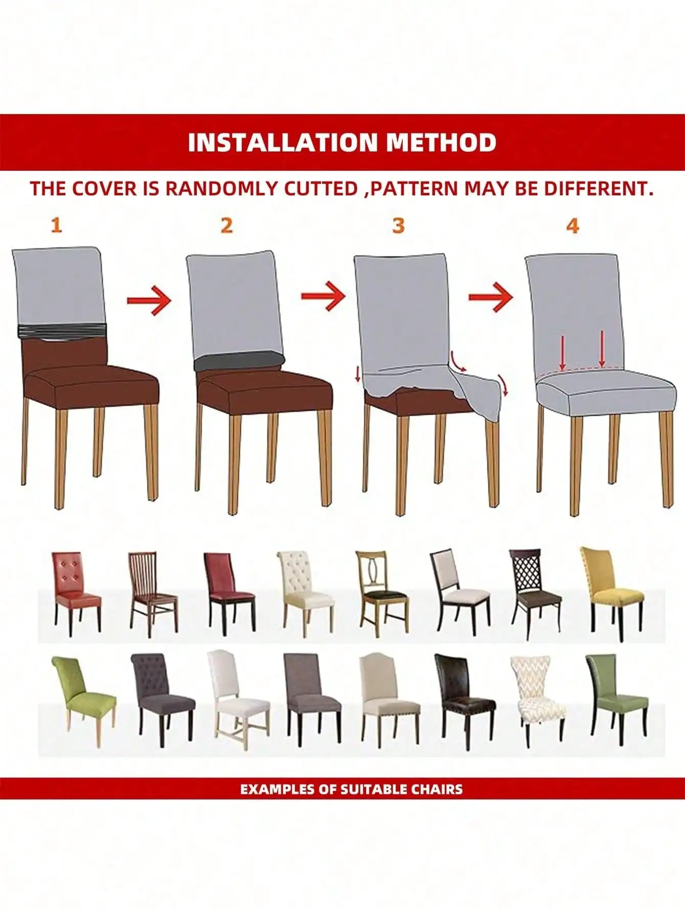 Solid-color elastic short skirt chair cover and anti-stain stool cover, suitable for pet room and home decoration