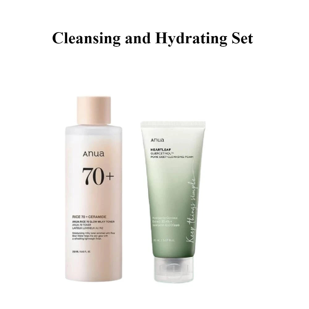 Korean Anua Heartleaf Acne Rice 70 Glowing Milky Toner 77 Lotion Whitening Cream Serum Faciales Originales Skincare Products set