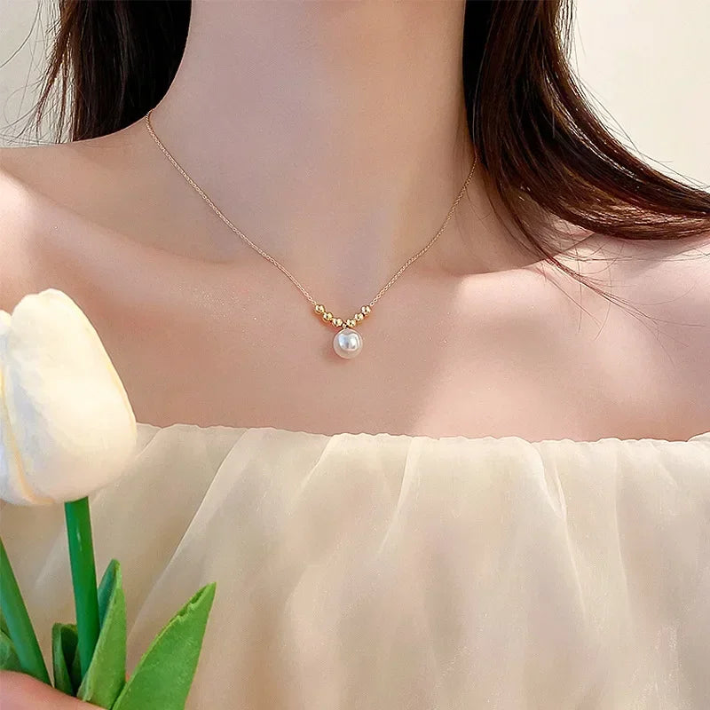 New Black Crystal Beaded Double Layer Necklace for Women Personalized Fashionable Daily Accessories Party Jewelry Birthday Gifts