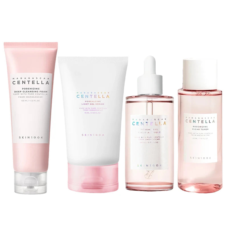 Korean Centella Pink Salt Fresh Ampoule Toner Facial Serum cleanser and Moisturiser Cream Skincare Original Products Full Set