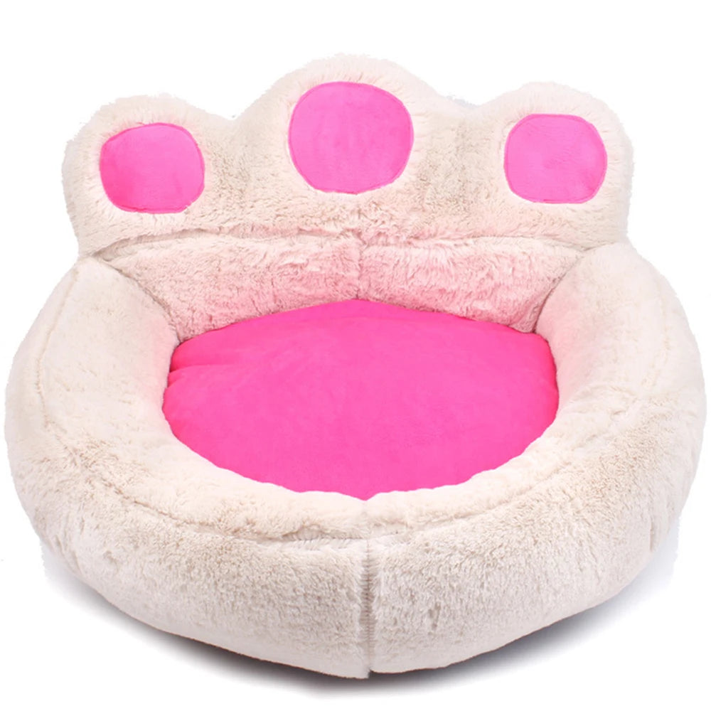 Super Soft Pet Nest for Large Medium Small Dogs Cats in All Seasons Removable Water Washing Dog Kennel Bear Paw Safety Pets Pad