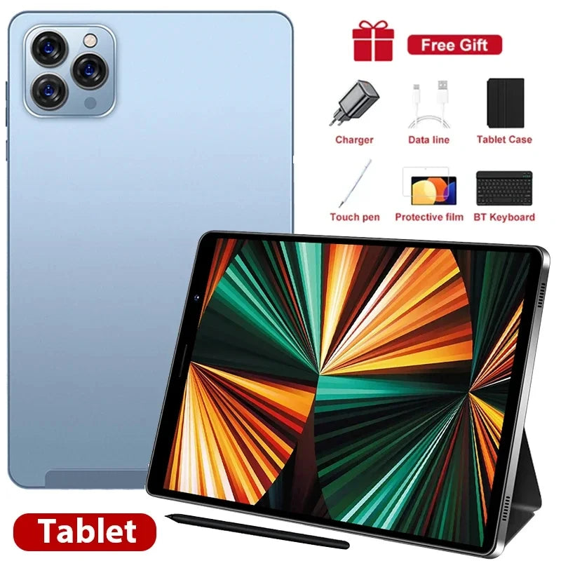 2025 Original 8 inch Pad Tab 14 Android 12 Tablet PC 16GB Ram 1TB Rom Dual SIM 10 Core Dimensity 9000 WPS GPS Bluetooth 10000mAh