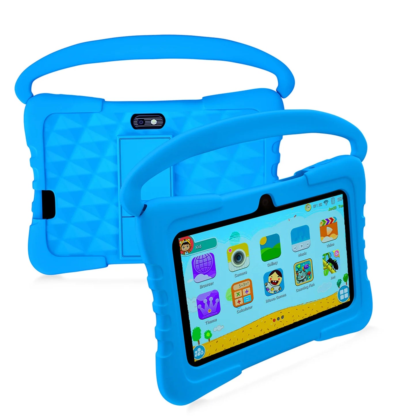 7 Inch Kids tablet for Children's best Gifts Quad Core 4GB+64GB ROM Android Tablets Cartoon Portable Kids-Proof protective case