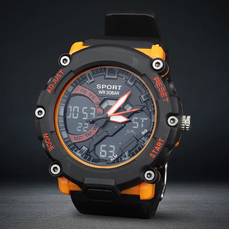 Men Mechanical Wristwatch Waterproof Automatic LED Watch Men Mechanical Watches World Time Stop Time AlarmRelogio Masculino