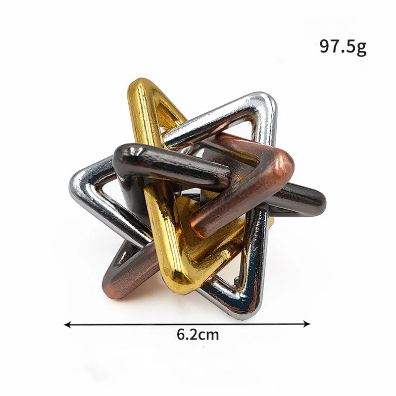 Classic IQ Metal Lock Puzzle – Brain Teaser Magic Baffling Game Toy for Kids & Adults