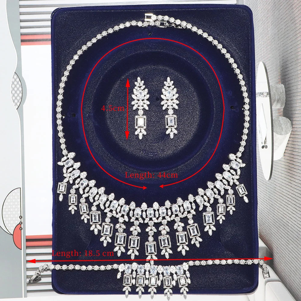 Eiralee 2025 new model cubic zirconia luxury jewelry, including necklaces, earrings, bracelets, open ring sets, and wedding jewe