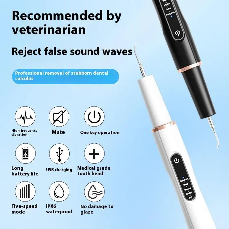 Dog Cat Grooming Smart Dental Ultrasonic Scaler Household Tooth Stone Remover Tooth CleanerTooth Oral Cleaning Tools