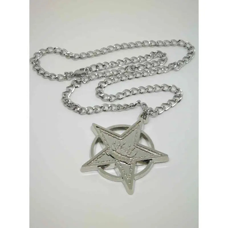 Saint Seiya Necklace for Women Hades Necklaces Woman Pentagram Pendant Cosplay Trend Silver Color Fashion Lovers Gifts Anime