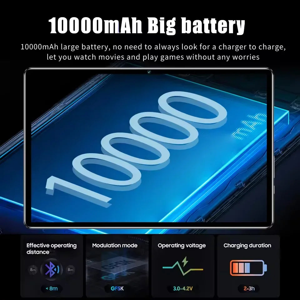 2025 Global Pad S30 Pro 11 inch Tablet Android16 16GB+1TB MTK6797 4K HD Screen 5G WIFI Bluetooth WPS 10000mAh Google Play Tab PC
