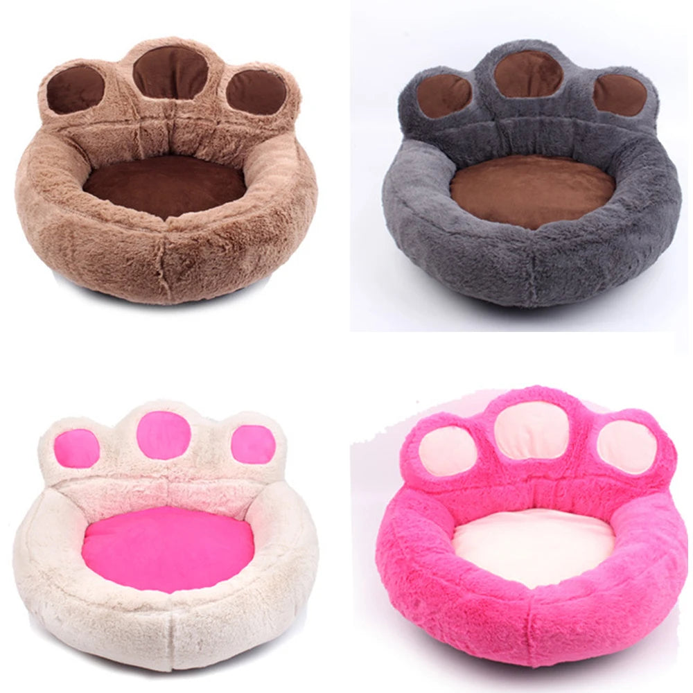 Super Soft Pet Nest for Large Medium Small Dogs Cats in All Seasons Removable Water Washing Dog Kennel Bear Paw Safety Pets Pad