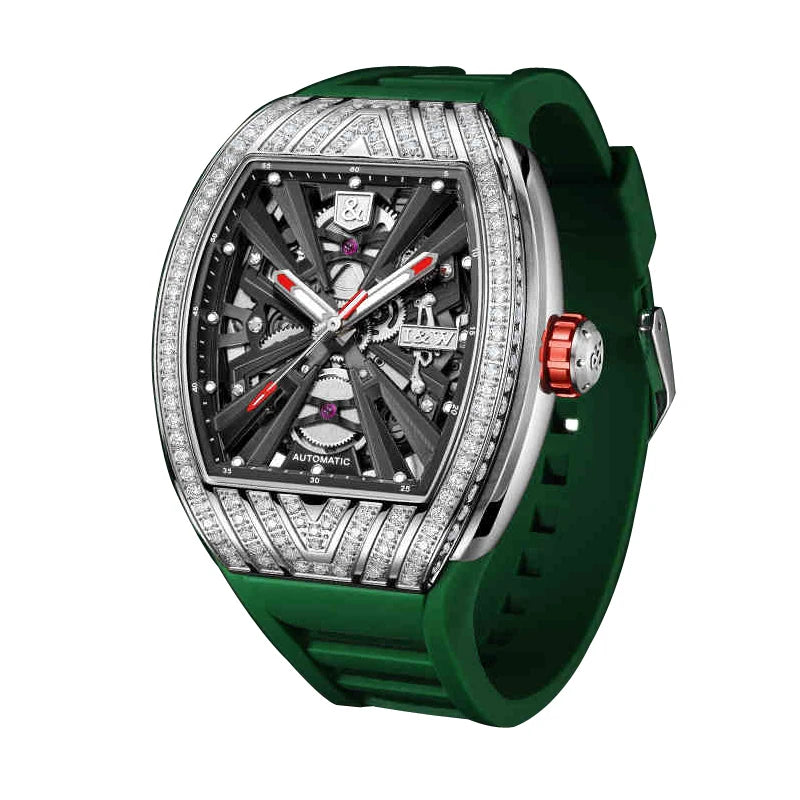 Carnival Brand IW High End Series Fashion Tonneau Dial Mechanical Watch Men 50M Waterproof Luxury Imported Movement Mens Watches