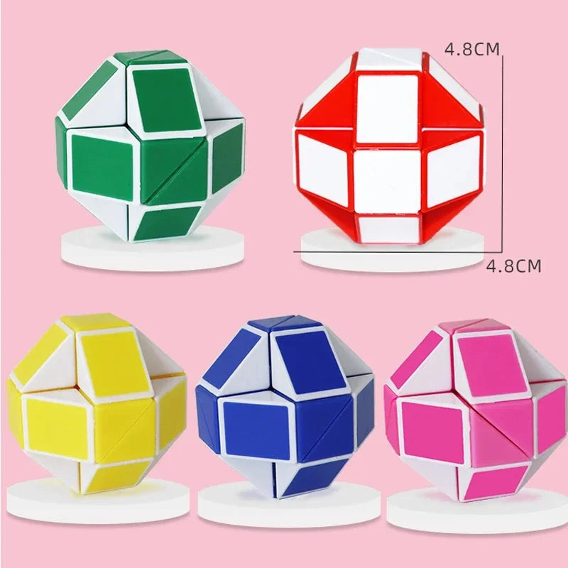 1Pc Magic Ruler 24 Mini Twist Snake Ruler Puzzle Folding Puzzle Cube Educational Toys Kids Brain Teaser Foldable Party Gifts Toy