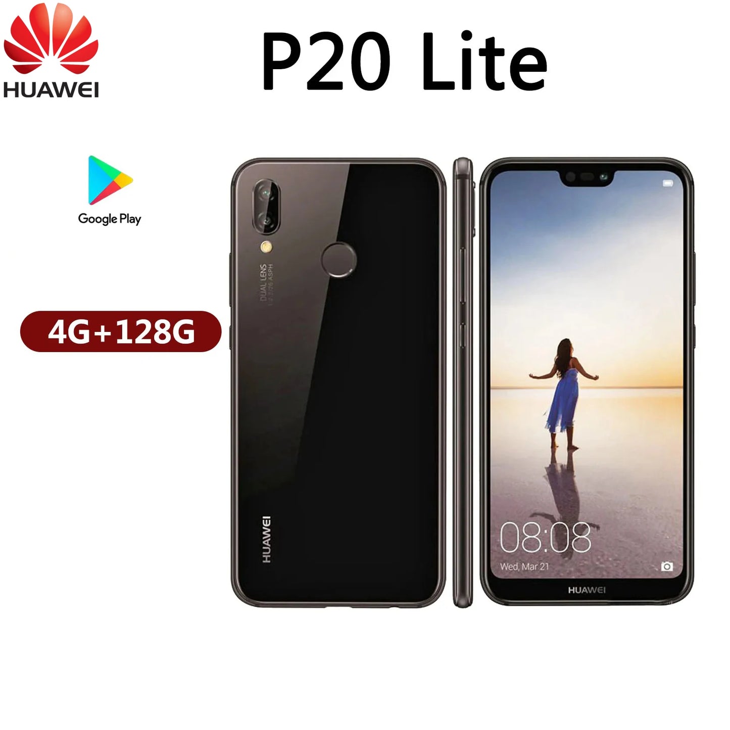 HUAWEI P20 Lite Smartphones Global Version Android For Google Play Store 24MP 5.84" 4+128GB Mobile phones 4G Network Cellphones