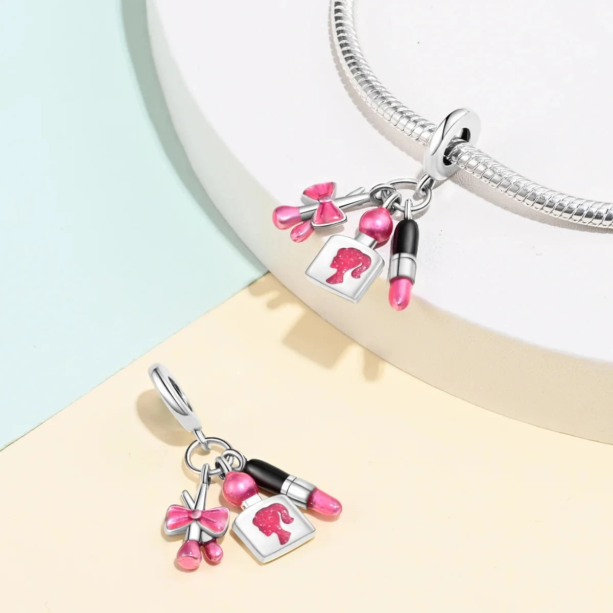 100% S925 Silver Butterfly Daisy Rose Crown Perfume Charms Beads Fit Pandk Original Bracelets DIY Fine Women Jewelry Making Gift