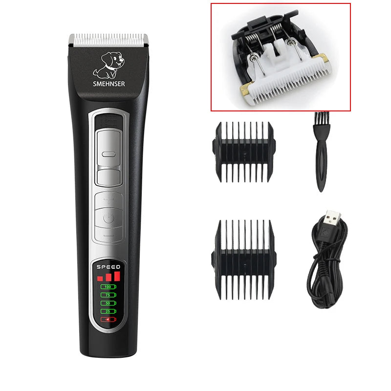 Professional Dog Clippers High Power Dog Hair Cutter Low Noise Pet Trimmer Grooming Clippers with Guard Combs for Animals