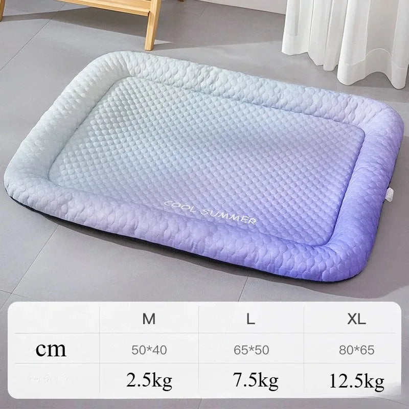 Summer Pet Ice Silk Dog Bed - Cooling Pad for Dogs & Cats, Pet Cool Nest & Ice Mat