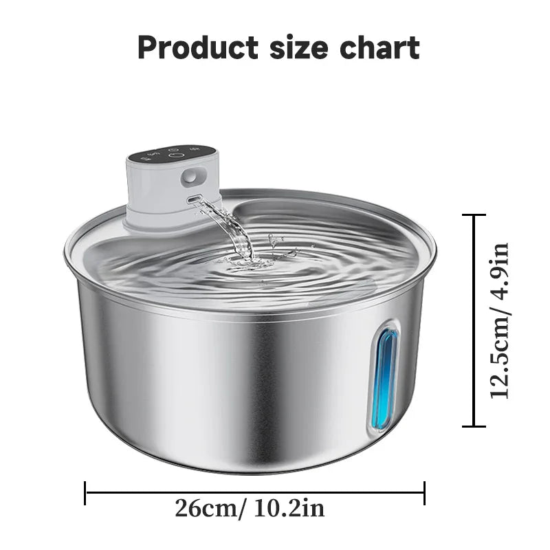 5.5L Wireless Charging Automatic Water Fountain Intelligent Pet Water Dispenser With Filter Drinking Fountain For Cats Dogs