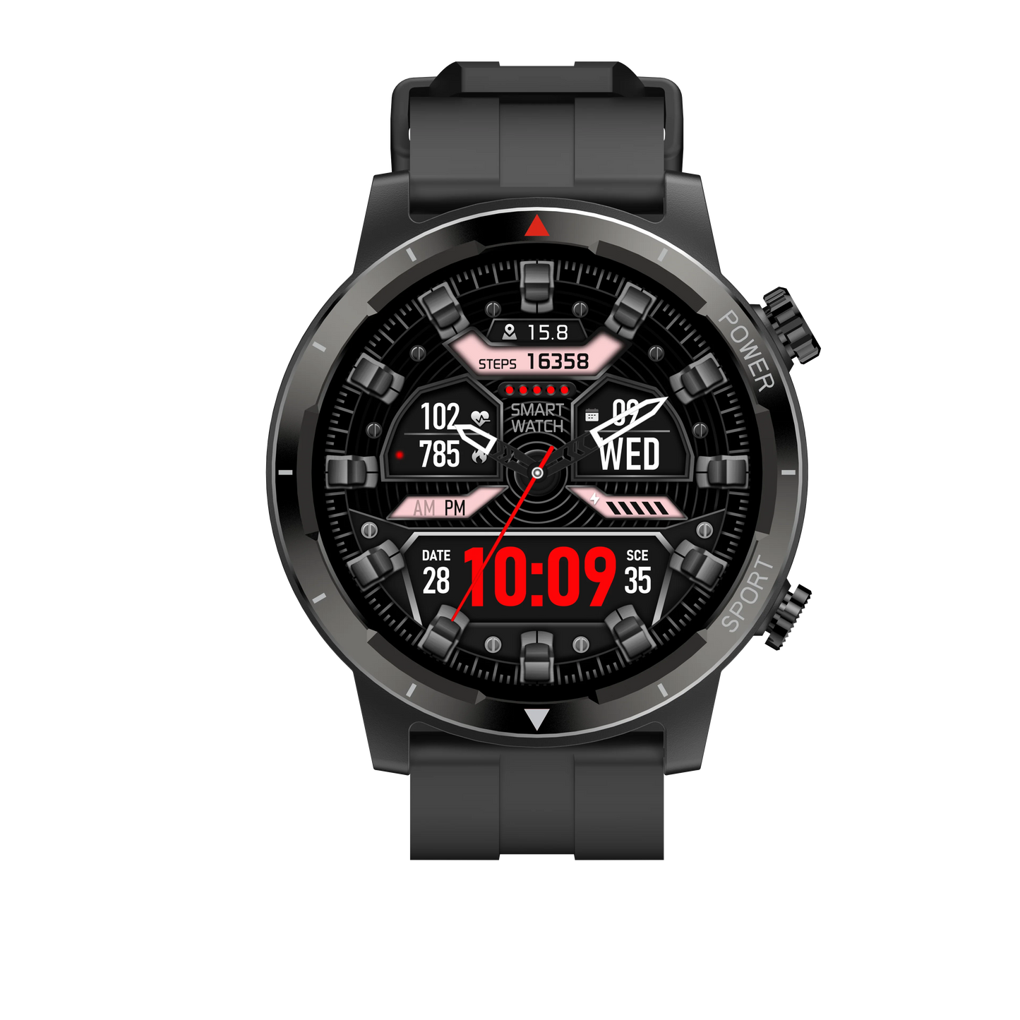 EZON S9 GPS AMOLED Sports Watch, Barometer, Compass, Heart rate/ sleep monitor, IP68 Waterproof, Alloy housing for men/women