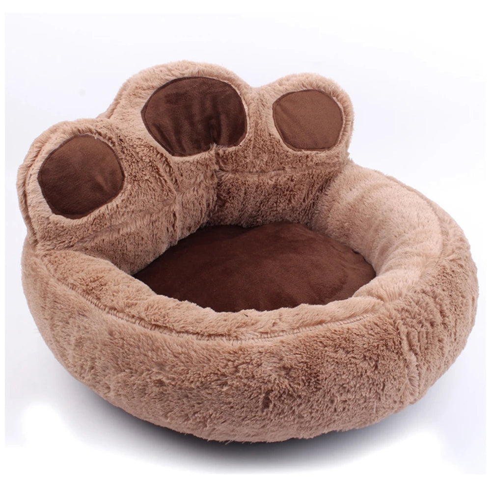 Super Soft Pet Nest for Large Medium Small Dogs Cats in All Seasons Removable Water Washing Dog Kennel Bear Paw Safety Pets Pad