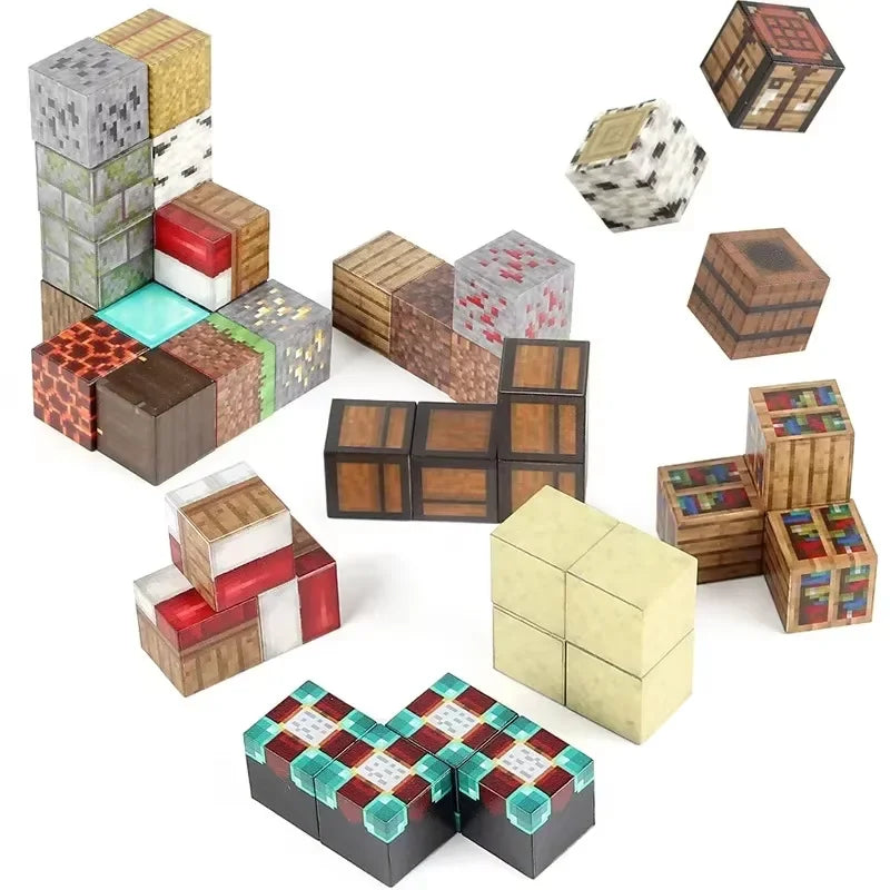 400P Upgrades Magnetic Building Blocks Toy Build Mine Magnet World Set for Boys Girls STEM Montessori Sensory Cubes for Toddlers