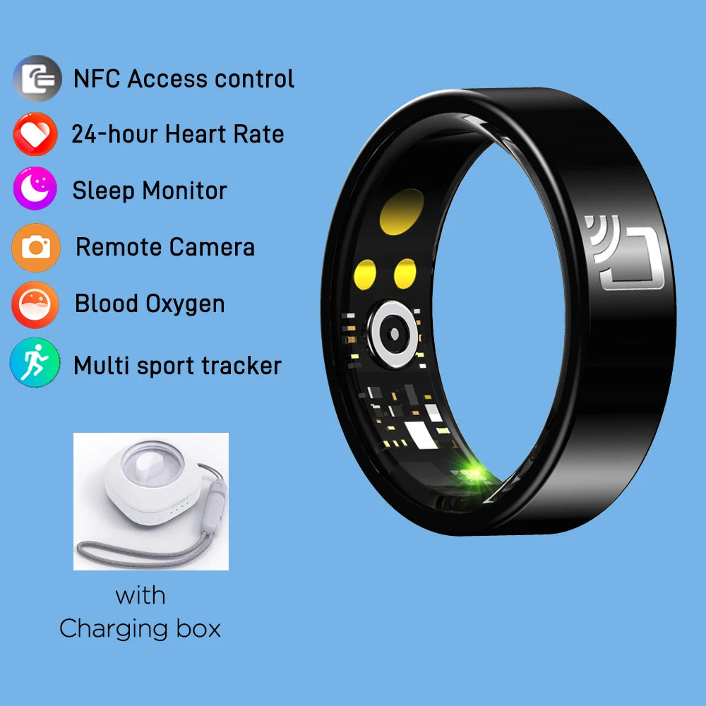 R20 Smart Ring Men Women NFC Access Control Camera Control Sleep Monitor Fitness Tracker IP68 Waterproof Finger Rings