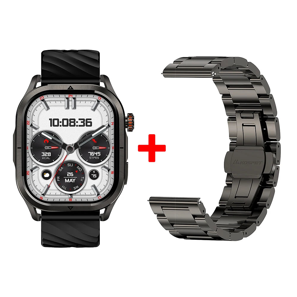 KOSPET MAGIC P10 GPS Smart Watch For Men Women 180 Sport Modes 5ATM IP69K Waterproof Anti--fingerprint Touchscreen Dual-band ALI