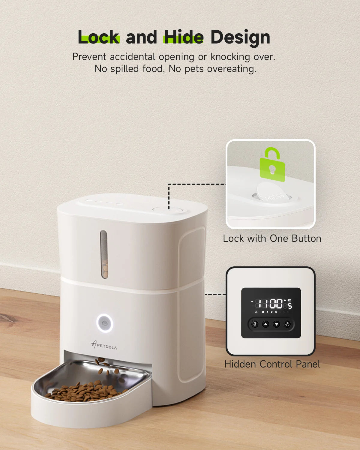 APETDOLA 4L Automatic Cat Food Dispenser Dry Food Timed Feeders Smart Pet Feeder For Cats Dog Accessories