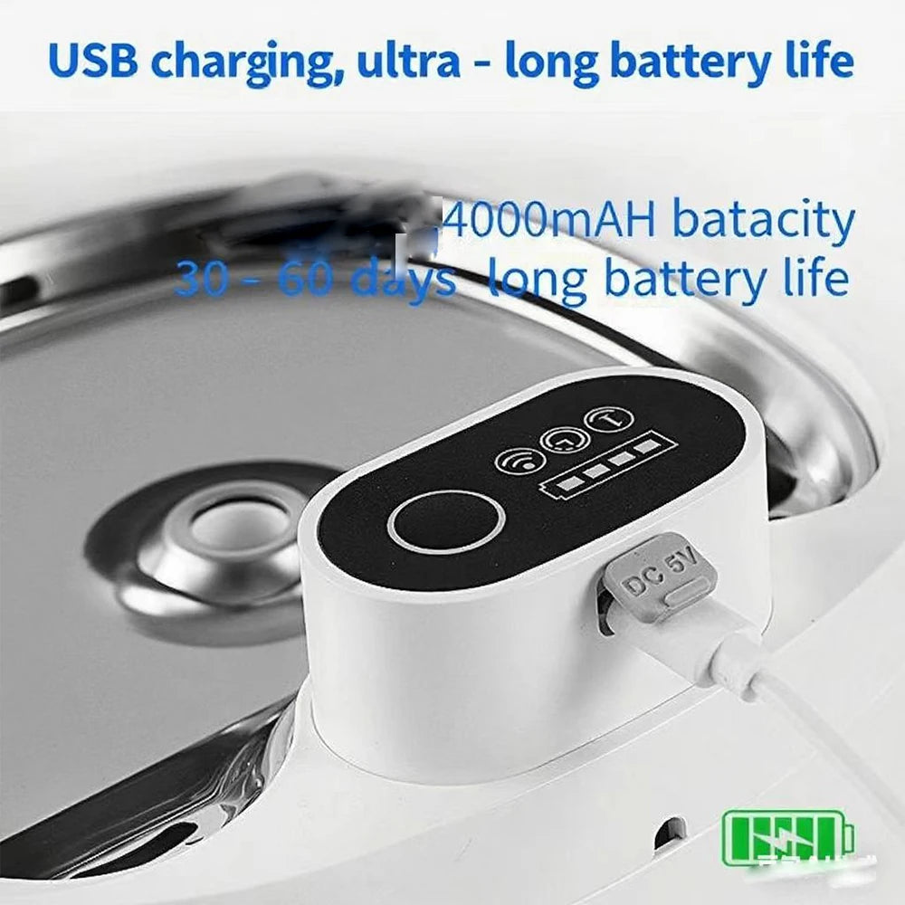 Wireless Charging Automatic Water Fountain 2.6L Intelligent Pet Water Dispenser With Filter Drinking Fountain For Cats Dogs