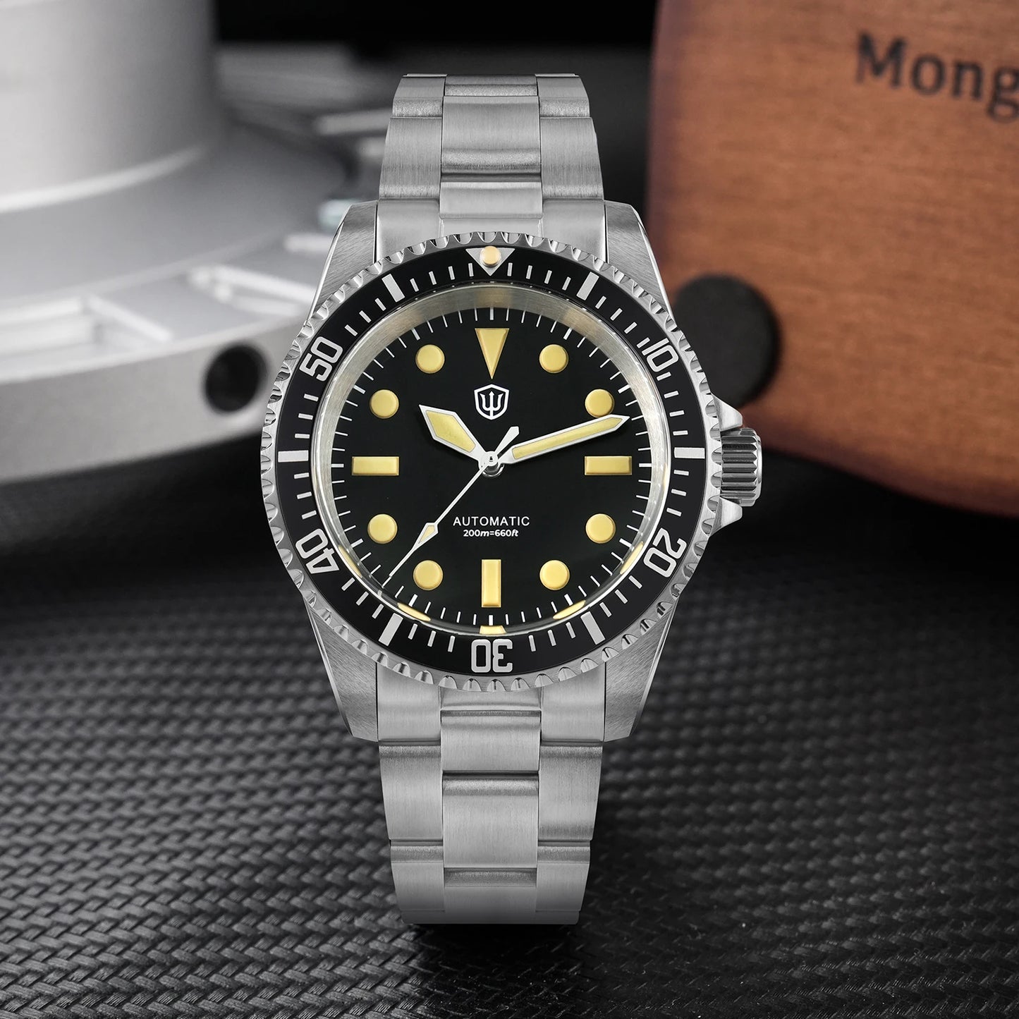 Watchdives WD5513 V2 Watch NH35 Automatic Movement Sapphire Crystal 20Bar Waterproof C3 Luminous 38mm Sub Vintage Watches
