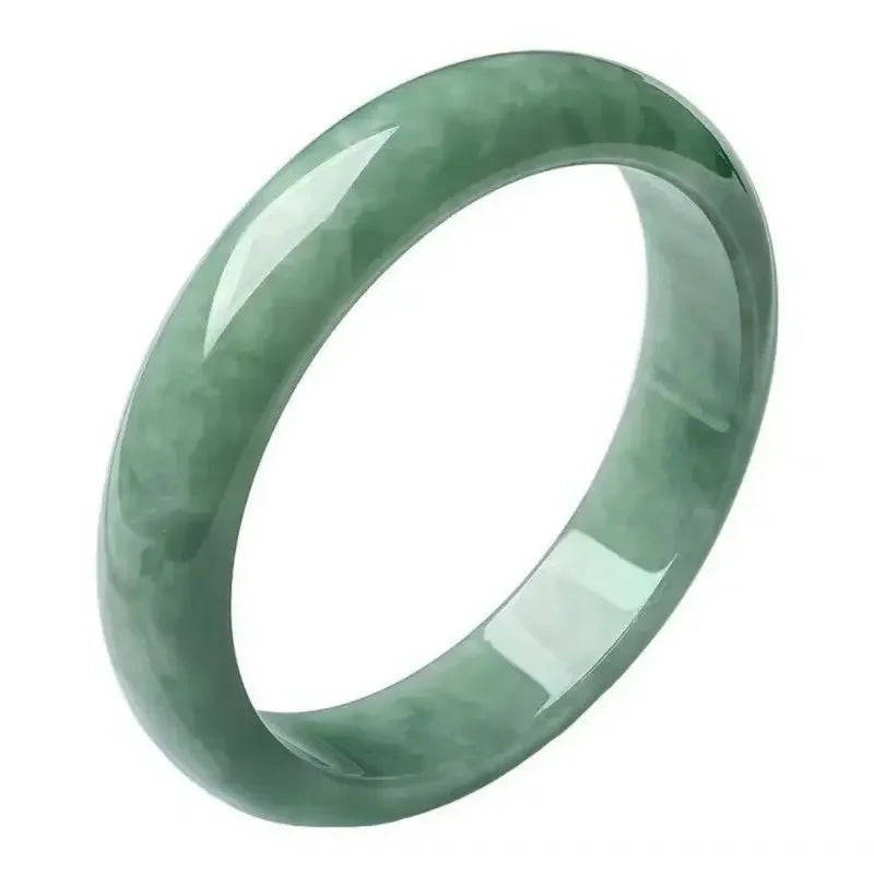 2024 New Real Natural Jade Ice Green Jade Bracelet Original Certified Fashion Jewelry Luxury Girl Bracelet Mascot Holiday Gift