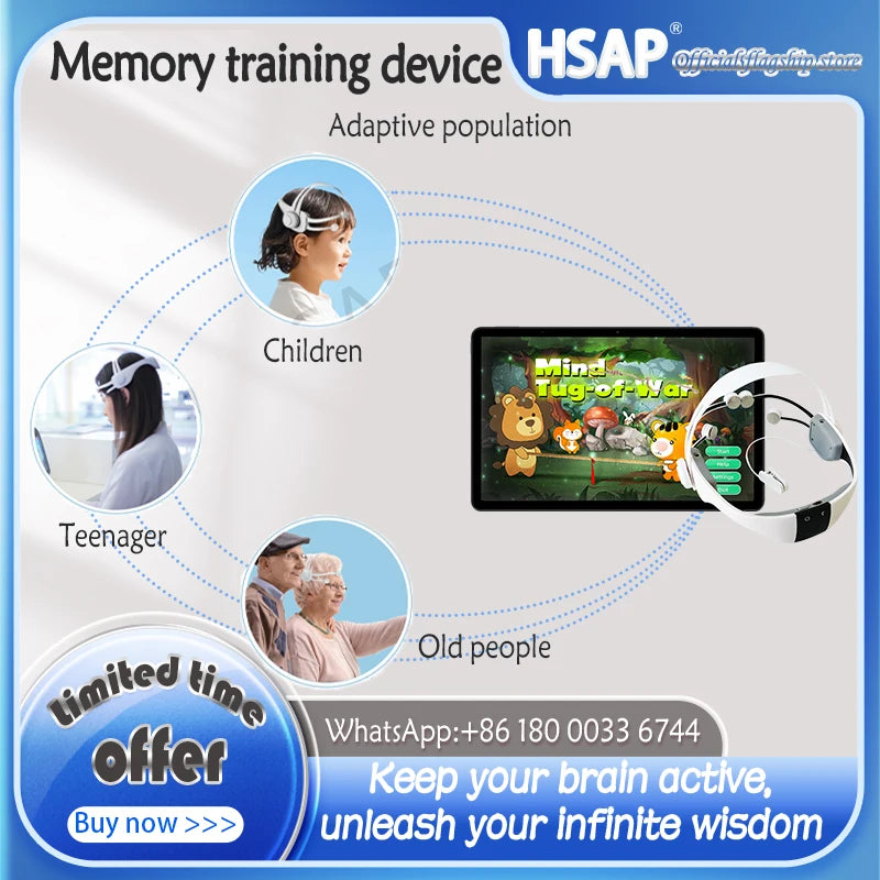 Portable memory training device Children/student brain development device for Alzheimer's prevention and treatment