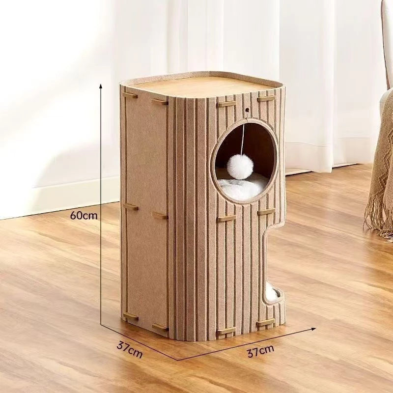 Universal Wear-Resistant Scratching Board Multi-Layer Standalone Claw Column Inteated Bed Pet Toy