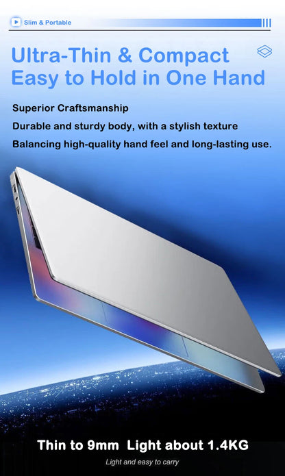New Ultra Slim Laptop Intel Core i7 8650U 15.6" 32GB RAM 2TB SSD Gaming PC Office Study Computer PC Windows 11 Pro