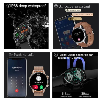 2026 AMOLED HD Smartwatch – GPS, Bluetooth Call, IP68 for Android & iOS