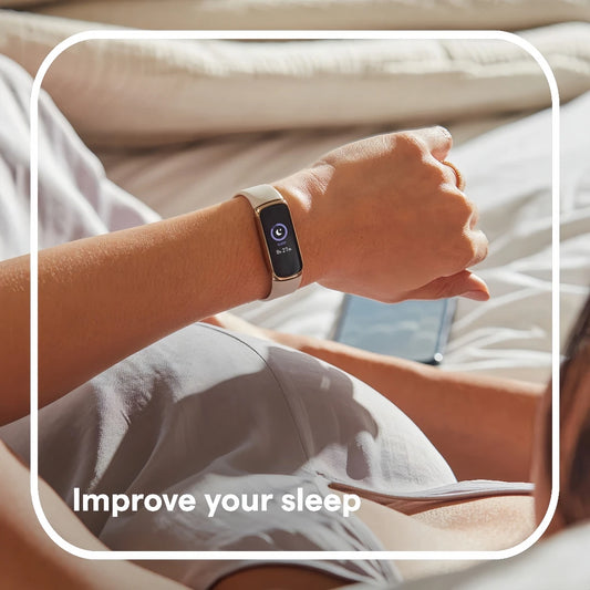 Luxe Fitness Tracker – AMOLED Screen, 24/7 Heart Rate, Sleep, SpO2 & Stress Monitoring Smart Bracelet