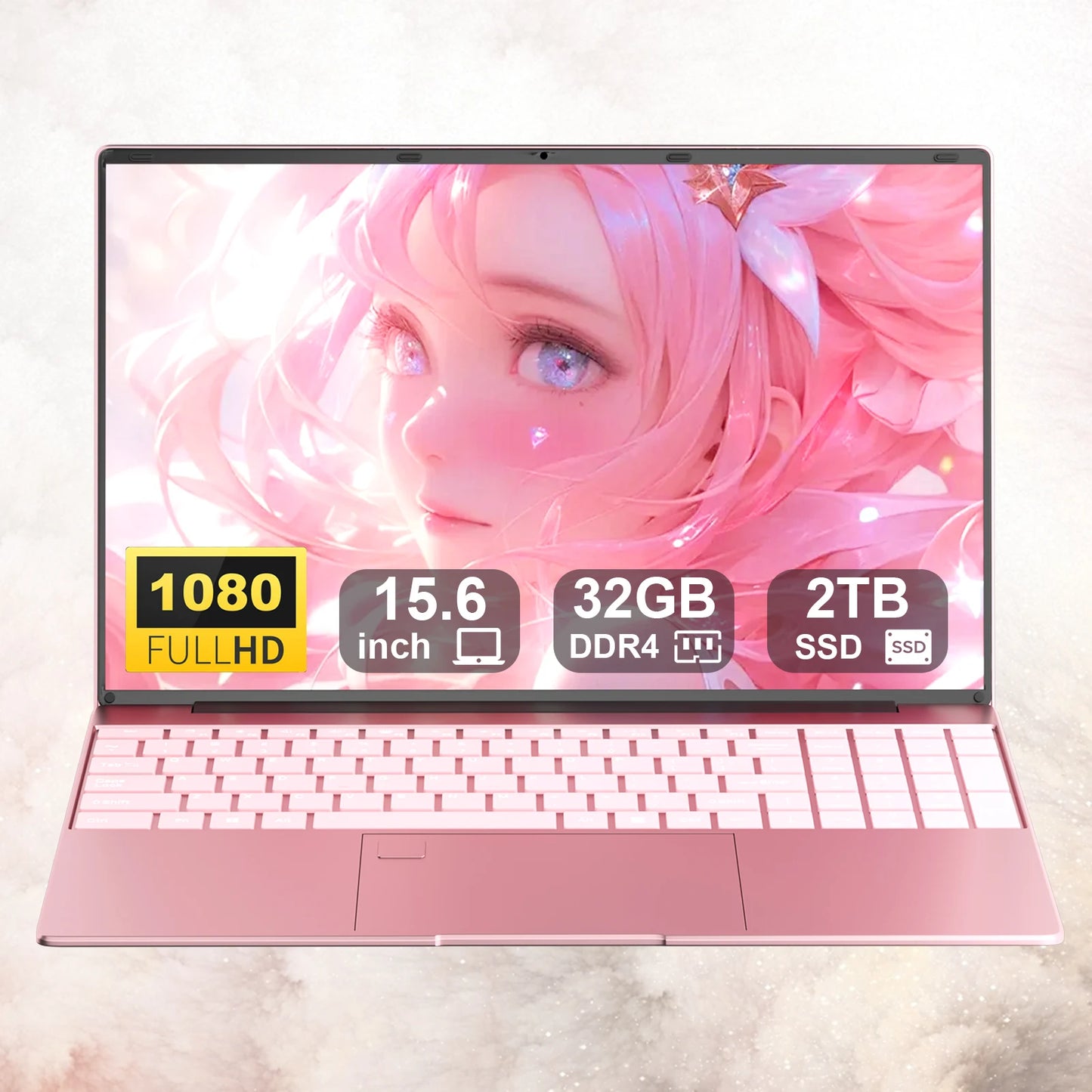 15.6" Ultra Slim Gaming Laptop – Intel Core i7-8650U, 32GB RAM, 2TB SSD, Windows 11 Pro