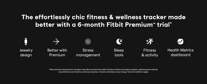 Fitbit Luxe Fitness Tracker AMOLED Screen 24/7 Heart Rate Monitor Sleep SpO2 Stress Tracker Waterproof Smart Bracelet