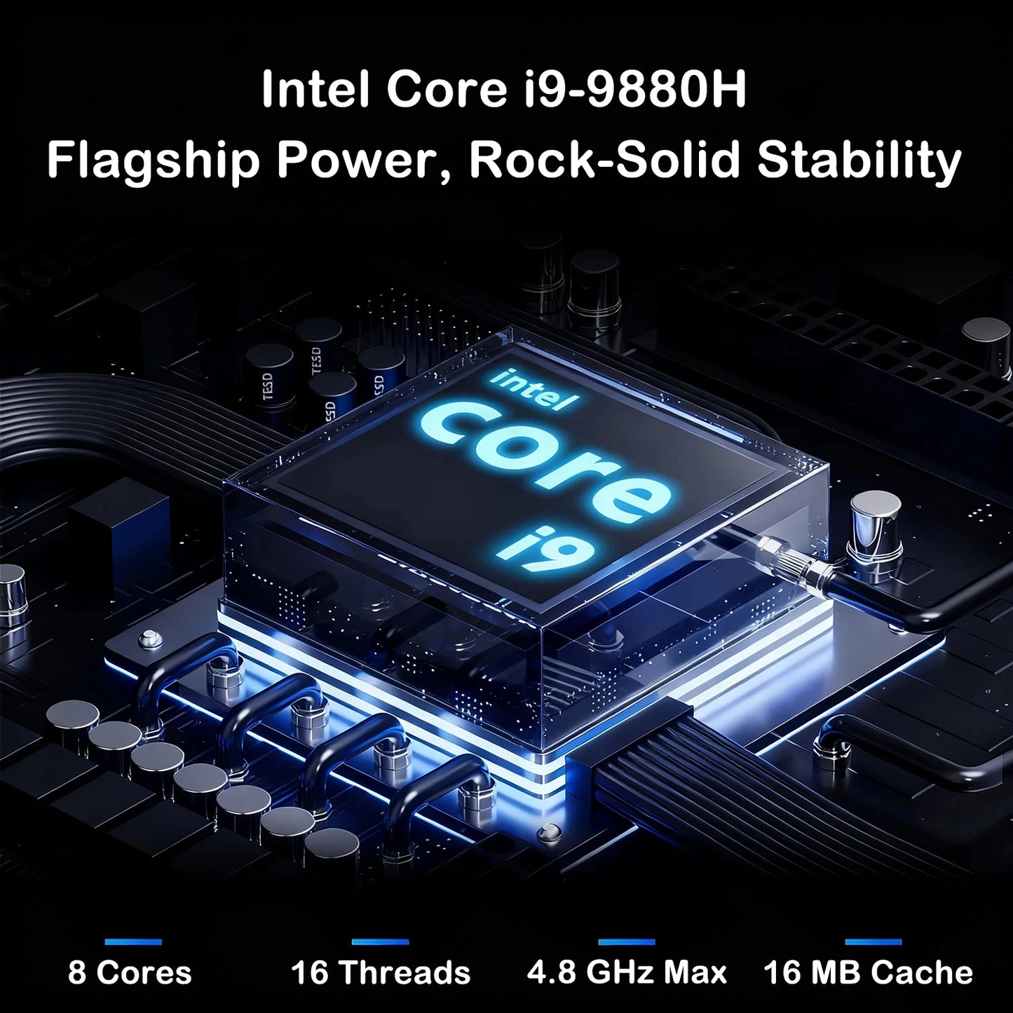 15.6" Ultra Slim Gaming Laptop – Intel Core i9-9880H, 32GB RAM, 2TB SSD, Windows 11 Pro