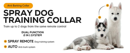 2 in 1 Citronella Dog Anti bark Training Collar Auto &Remote Control Safe Humane Spray Dog Training Collar for Small large Dogs